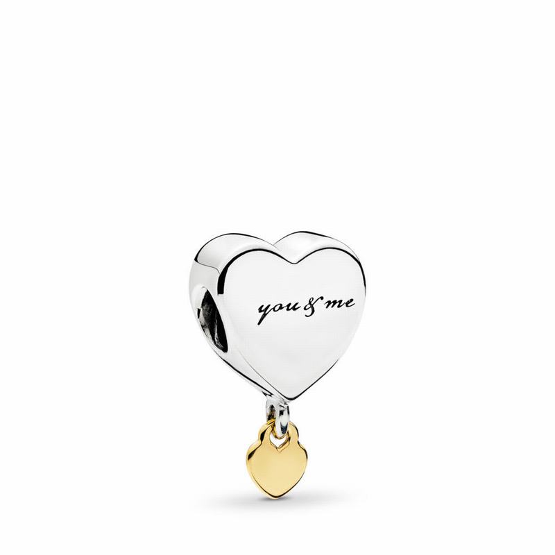 Pandora Two Hearts Dangle Charm - Two Tone - Canada | BX2369XL